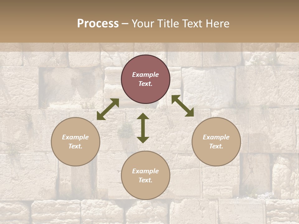 A Wall Of Stone Blocks With Plants Growing Out Of It PowerPoint Template