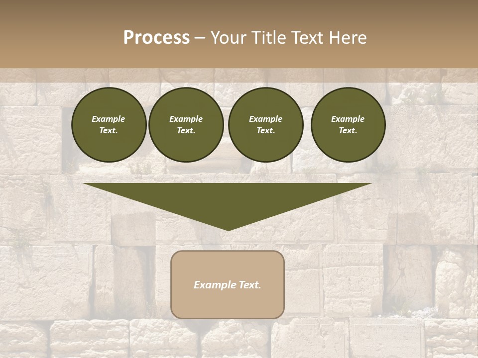 A Wall Of Stone Blocks With Plants Growing Out Of It PowerPoint Template