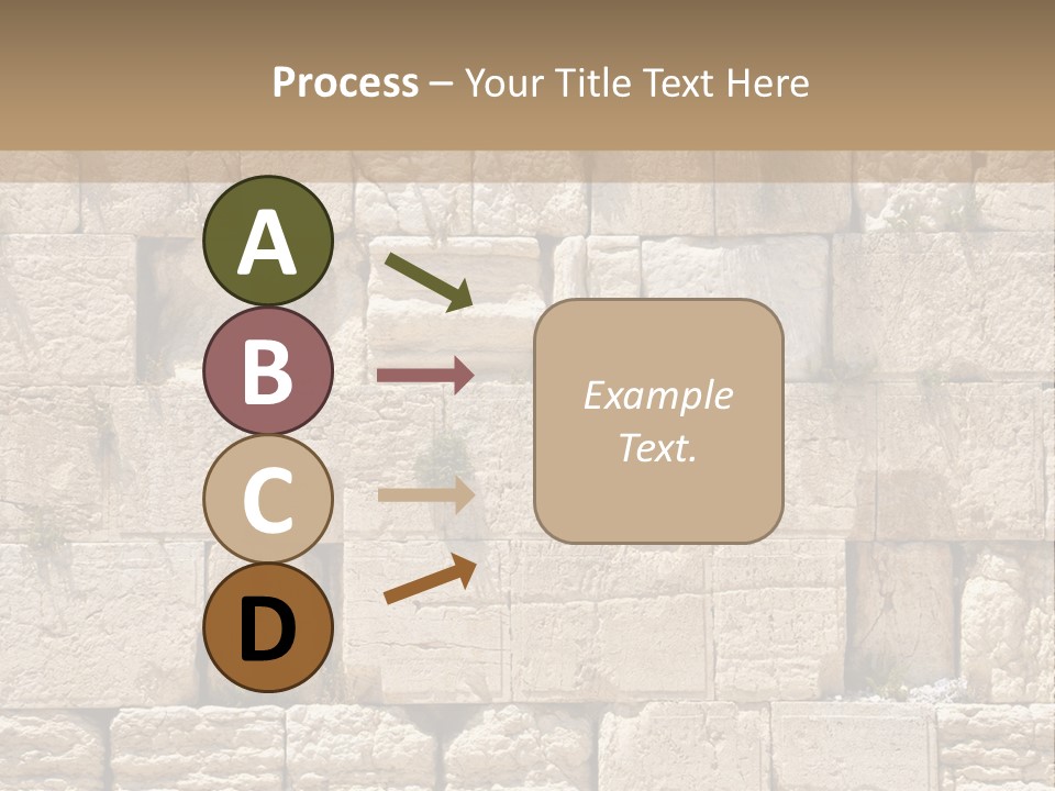 A Wall Of Stone Blocks With Plants Growing Out Of It PowerPoint Template