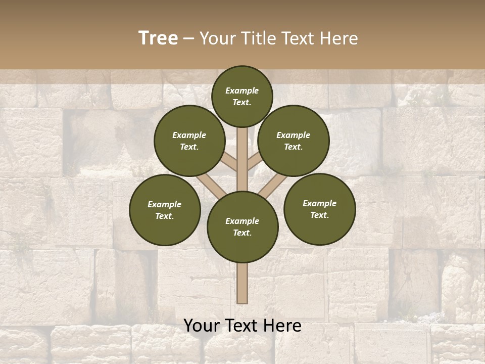 A Wall Of Stone Blocks With Plants Growing Out Of It PowerPoint Template