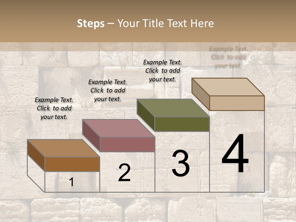 A Wall Of Stone Blocks With Plants Growing Out Of It PowerPoint Template