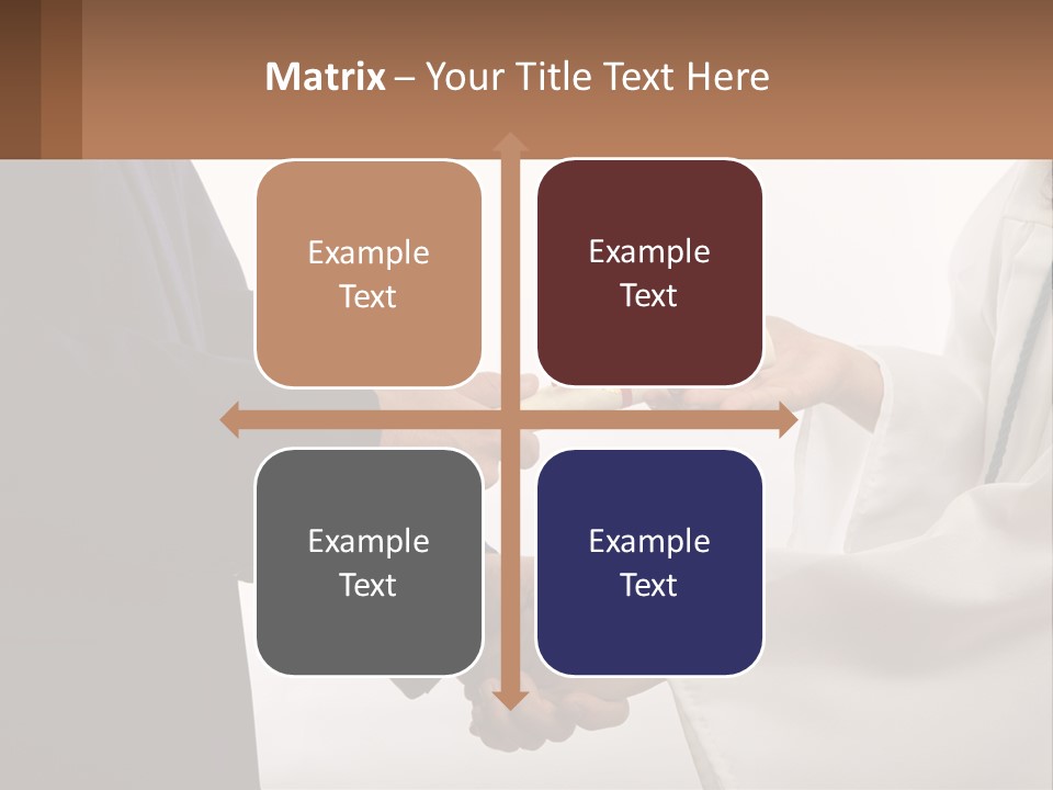 A Man And A Woman Exchanging A Diploma PowerPoint Template