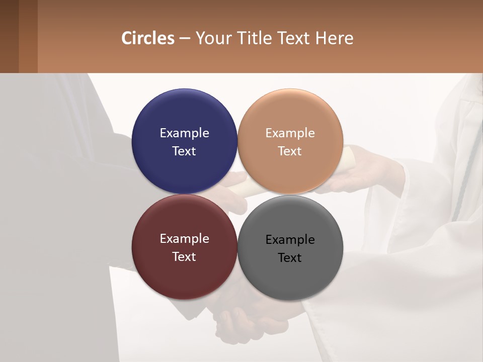 A Man And A Woman Exchanging A Diploma PowerPoint Template