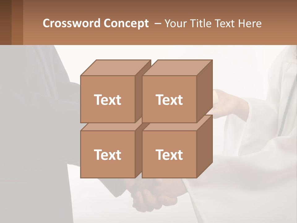 A Man And A Woman Exchanging A Diploma PowerPoint Template