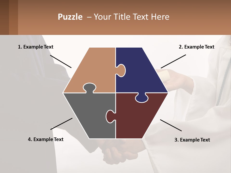 A Man And A Woman Exchanging A Diploma PowerPoint Template