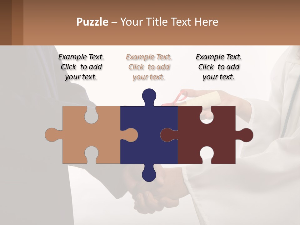 A Man And A Woman Exchanging A Diploma PowerPoint Template