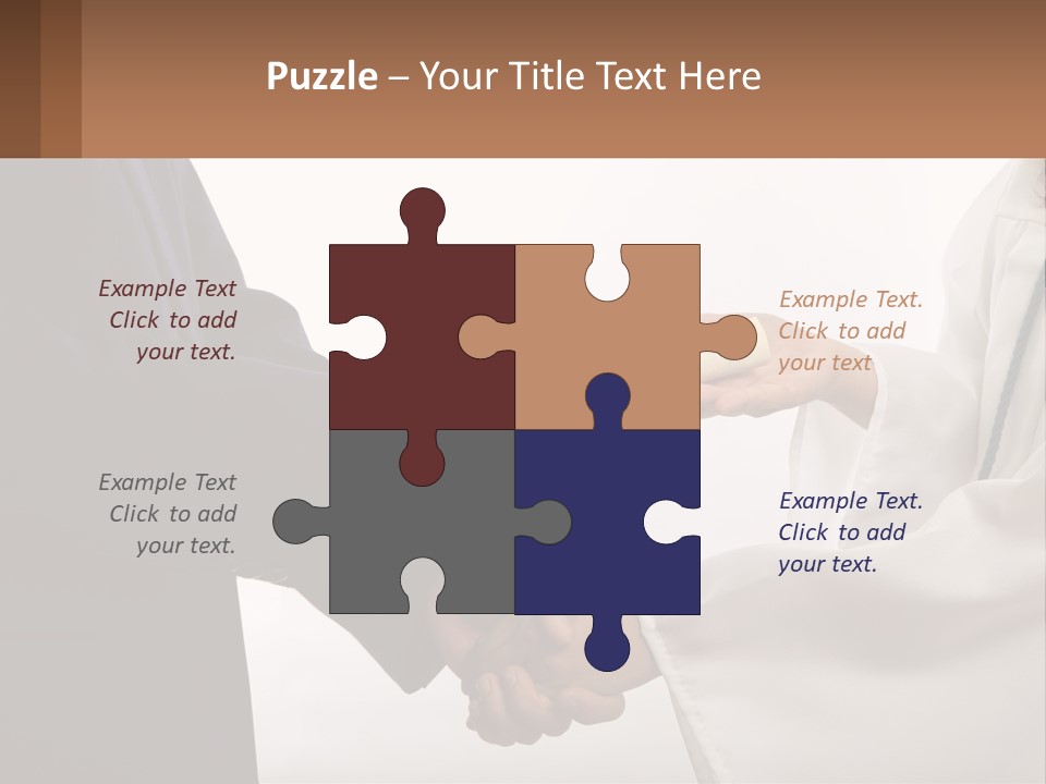 A Man And A Woman Exchanging A Diploma PowerPoint Template