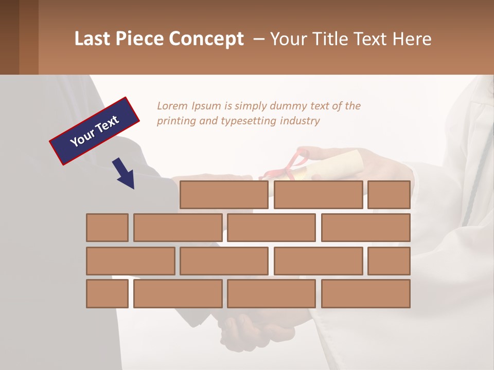 A Man And A Woman Exchanging A Diploma PowerPoint Template