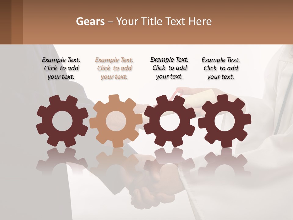 A Man And A Woman Exchanging A Diploma PowerPoint Template