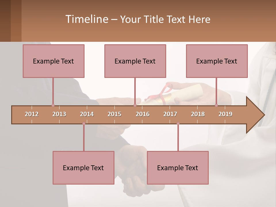 A Man And A Woman Exchanging A Diploma PowerPoint Template