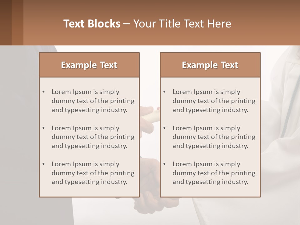 A Man And A Woman Exchanging A Diploma PowerPoint Template