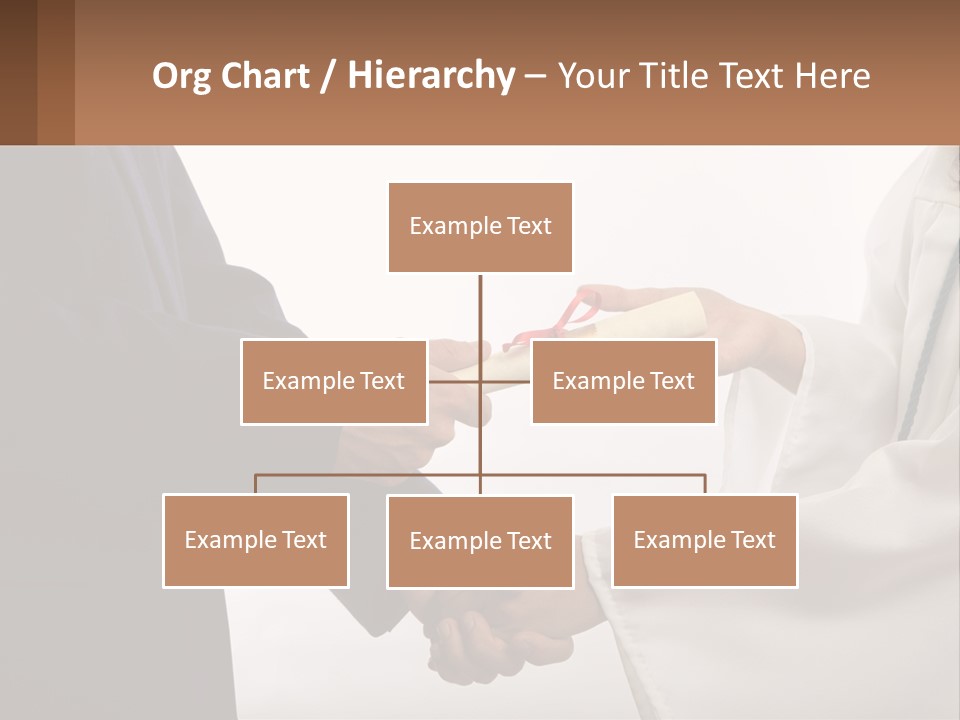 A Man And A Woman Exchanging A Diploma PowerPoint Template
