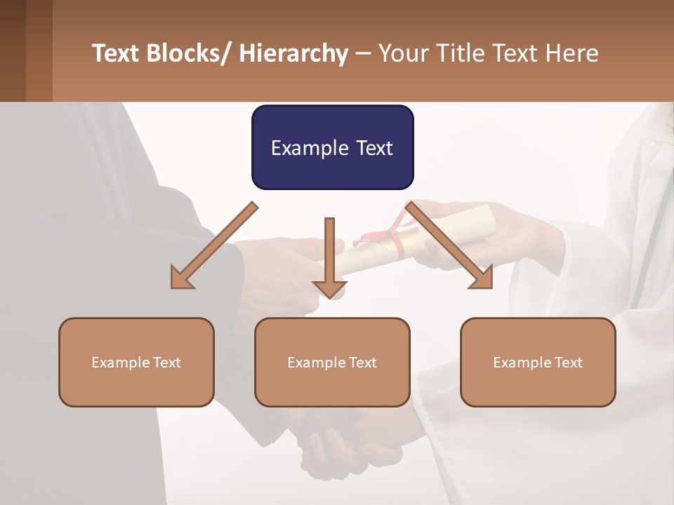 A Man And A Woman Exchanging A Diploma PowerPoint Template