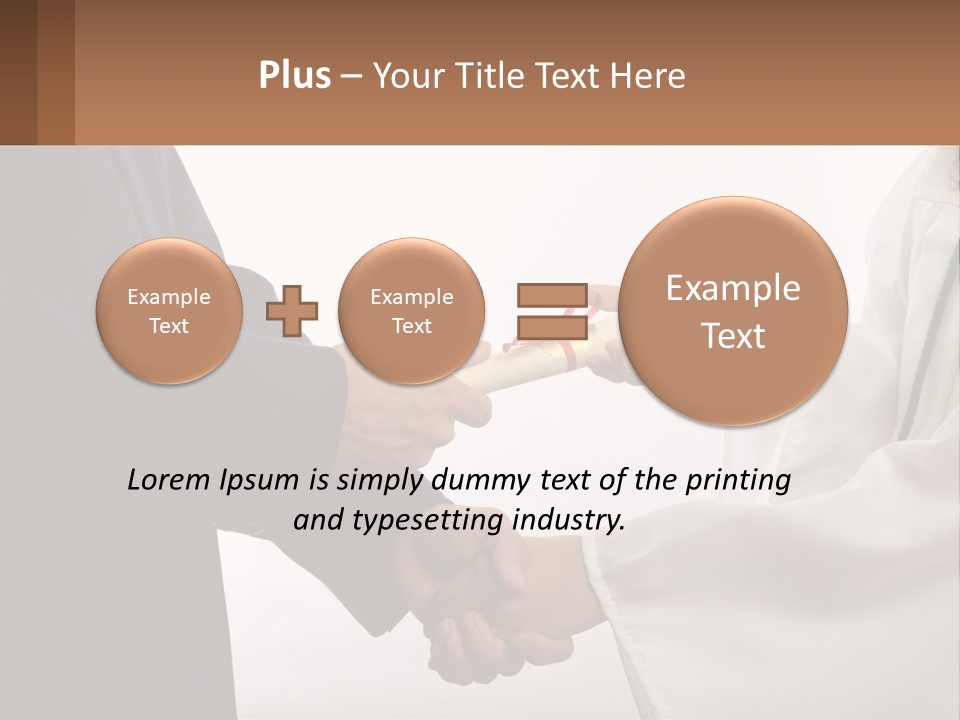 A Man And A Woman Exchanging A Diploma PowerPoint Template