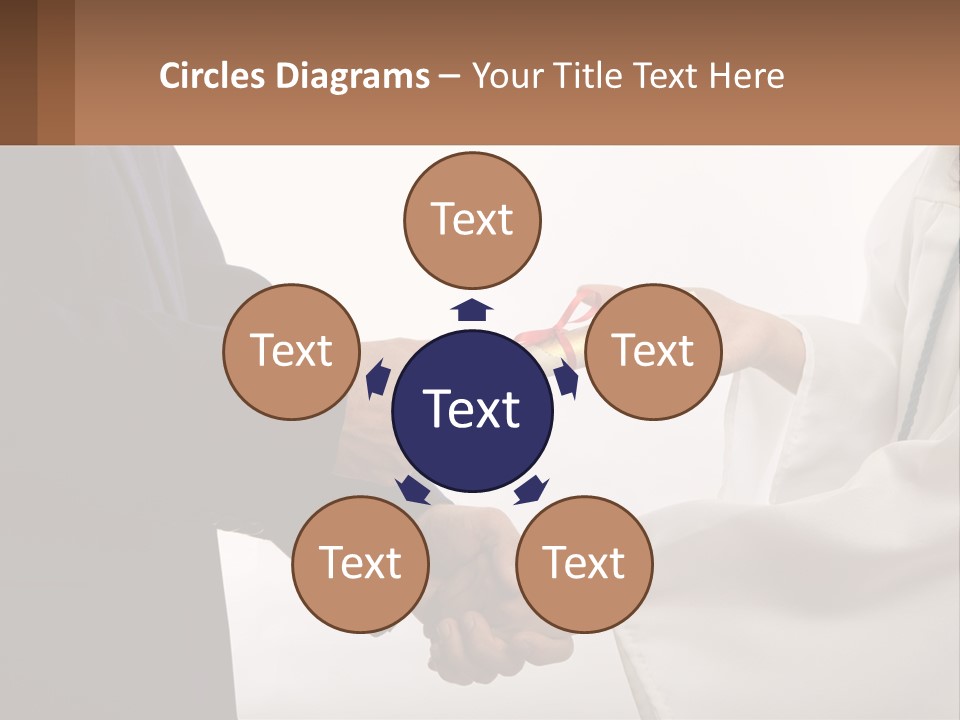 A Man And A Woman Exchanging A Diploma PowerPoint Template