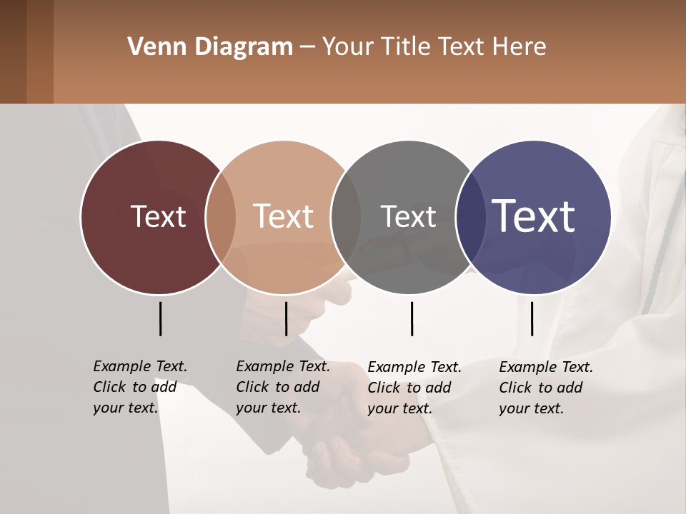 A Man And A Woman Exchanging A Diploma PowerPoint Template