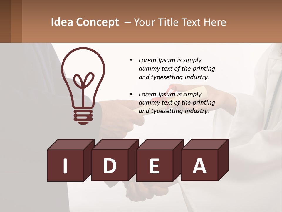 A Man And A Woman Exchanging A Diploma PowerPoint Template