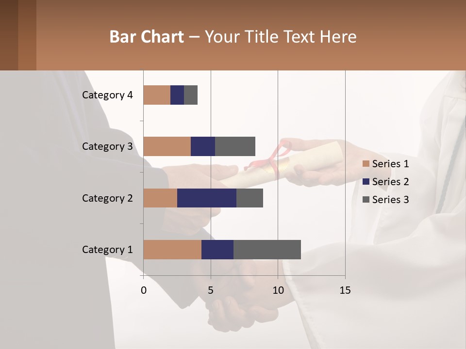 A Man And A Woman Exchanging A Diploma PowerPoint Template
