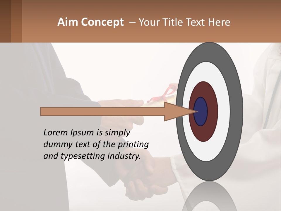 A Man And A Woman Exchanging A Diploma PowerPoint Template