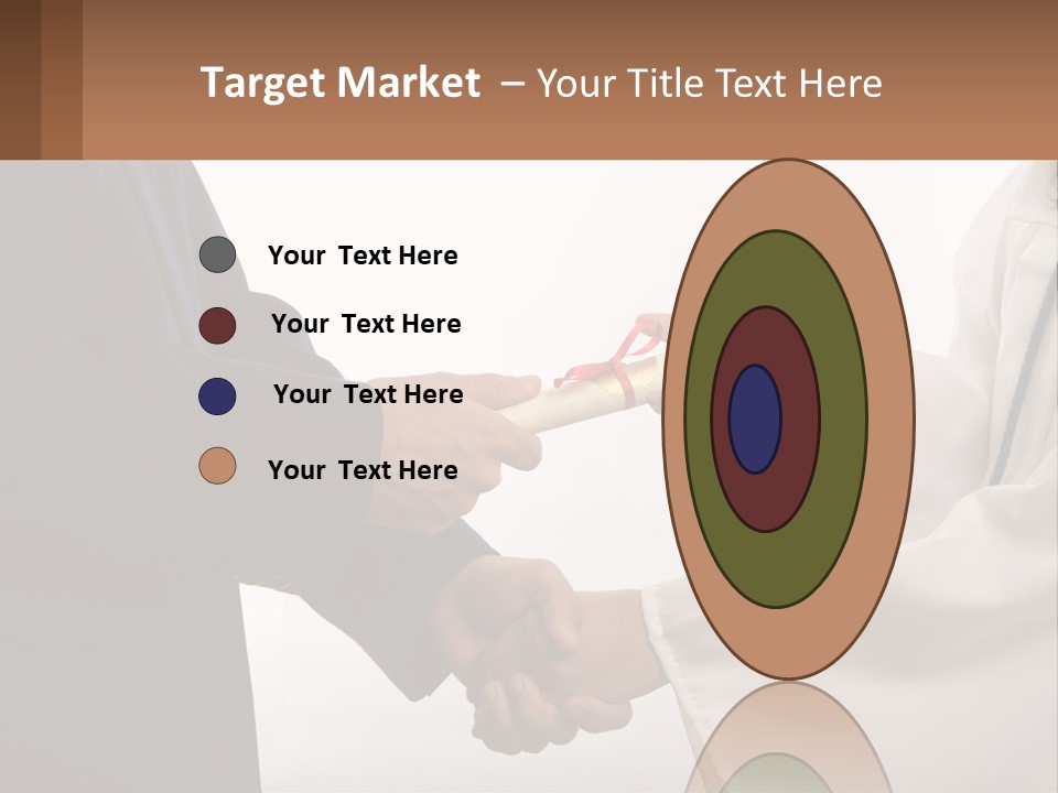 A Man And A Woman Exchanging A Diploma PowerPoint Template