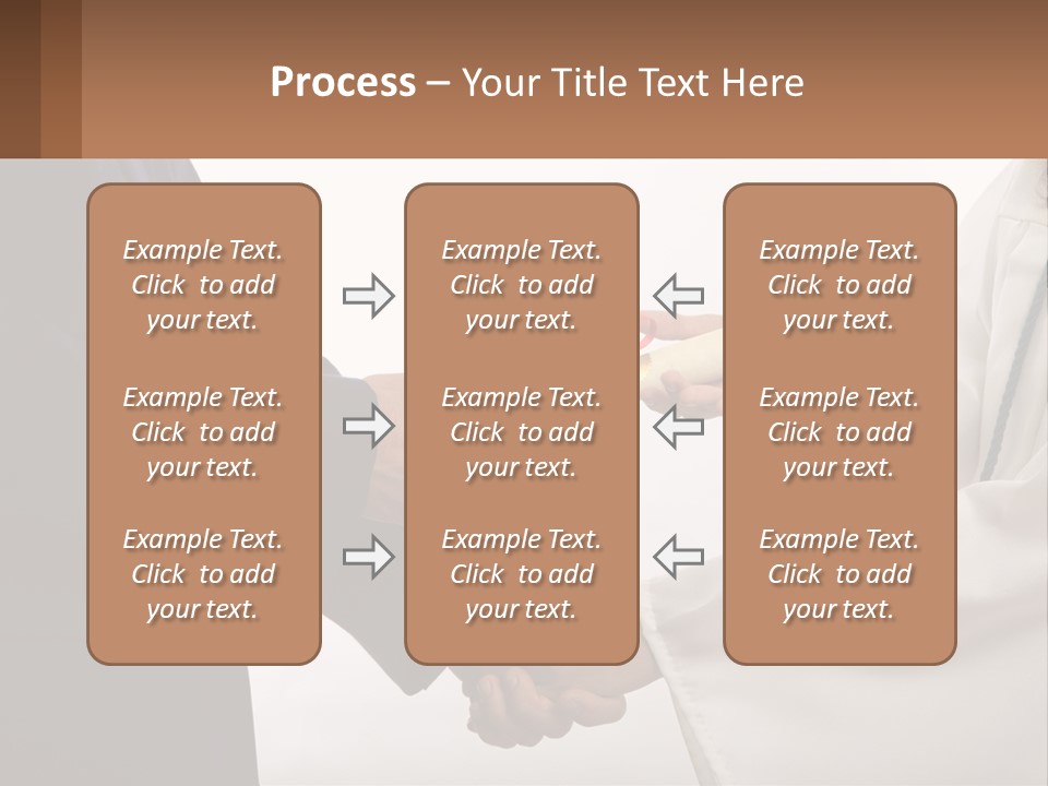 A Man And A Woman Exchanging A Diploma PowerPoint Template