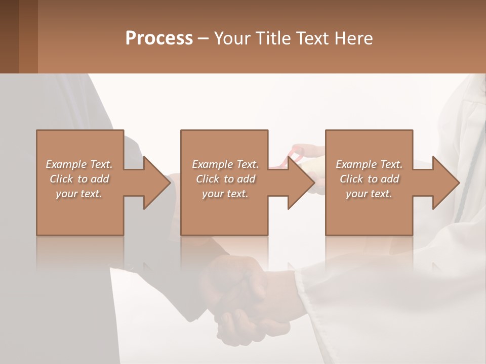 A Man And A Woman Exchanging A Diploma PowerPoint Template