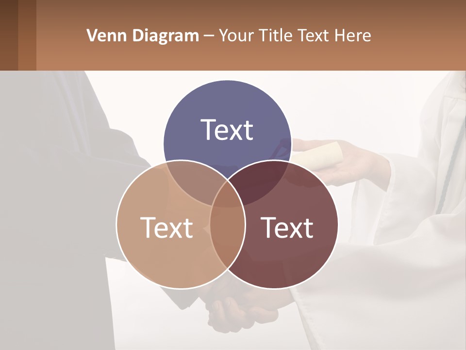 A Man And A Woman Exchanging A Diploma PowerPoint Template