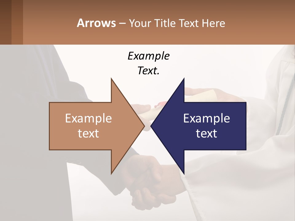 A Man And A Woman Exchanging A Diploma PowerPoint Template