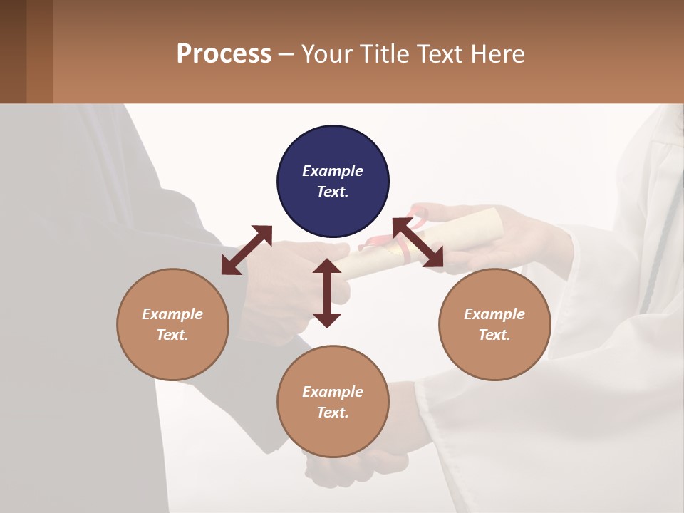 A Man And A Woman Exchanging A Diploma PowerPoint Template