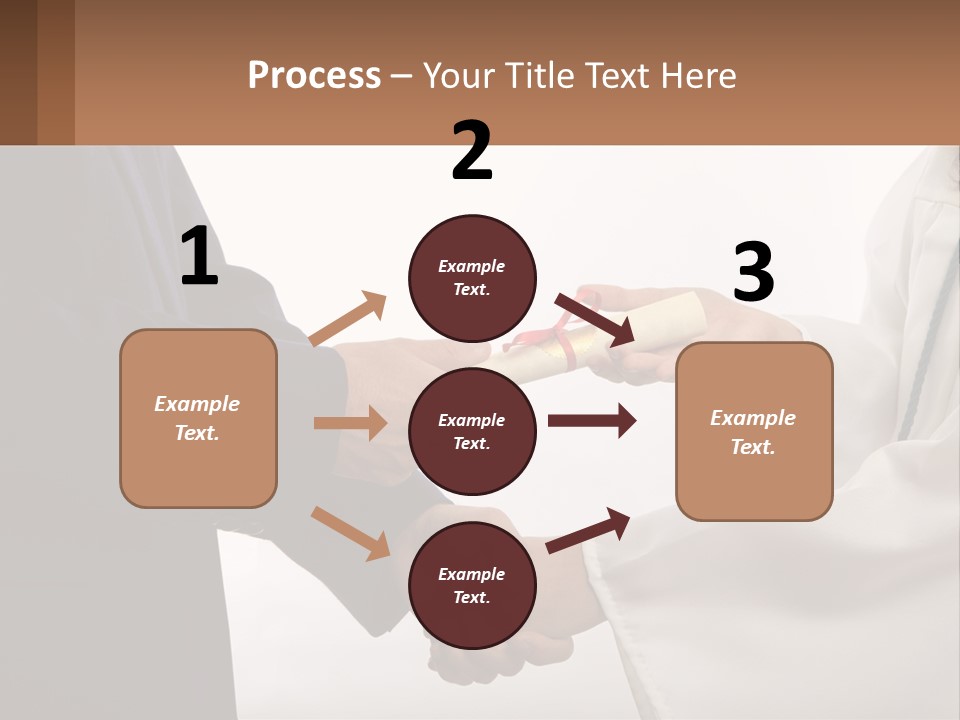 A Man And A Woman Exchanging A Diploma PowerPoint Template
