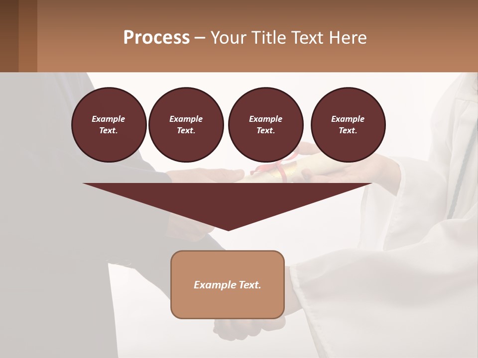 A Man And A Woman Exchanging A Diploma PowerPoint Template