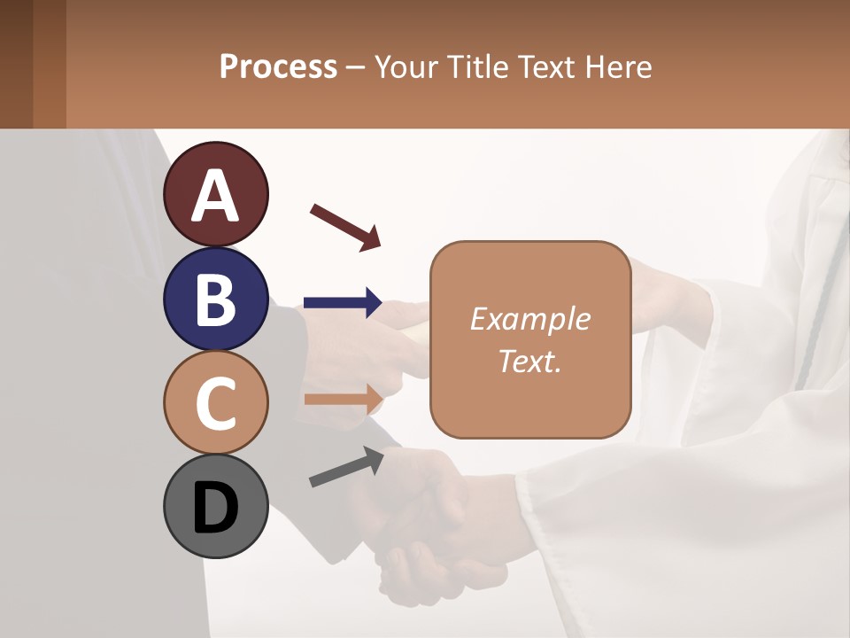A Man And A Woman Exchanging A Diploma PowerPoint Template