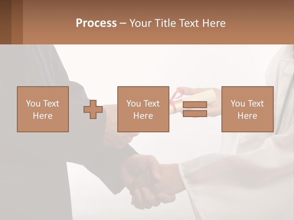 A Man And A Woman Exchanging A Diploma PowerPoint Template