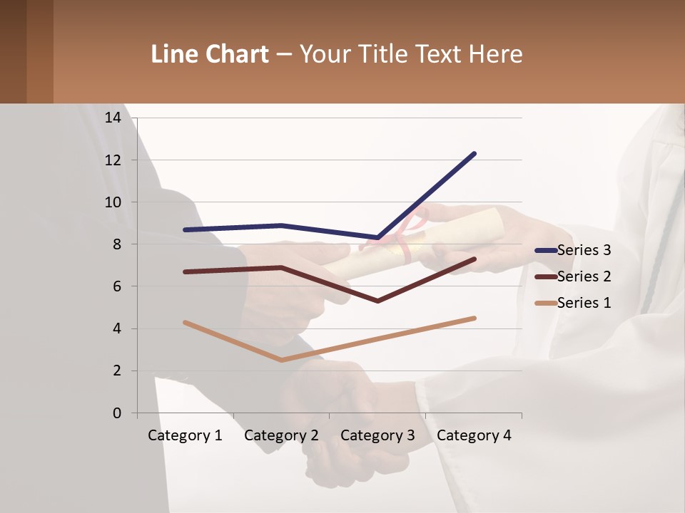 A Man And A Woman Exchanging A Diploma PowerPoint Template