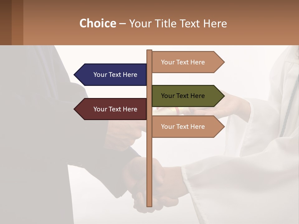 A Man And A Woman Exchanging A Diploma PowerPoint Template