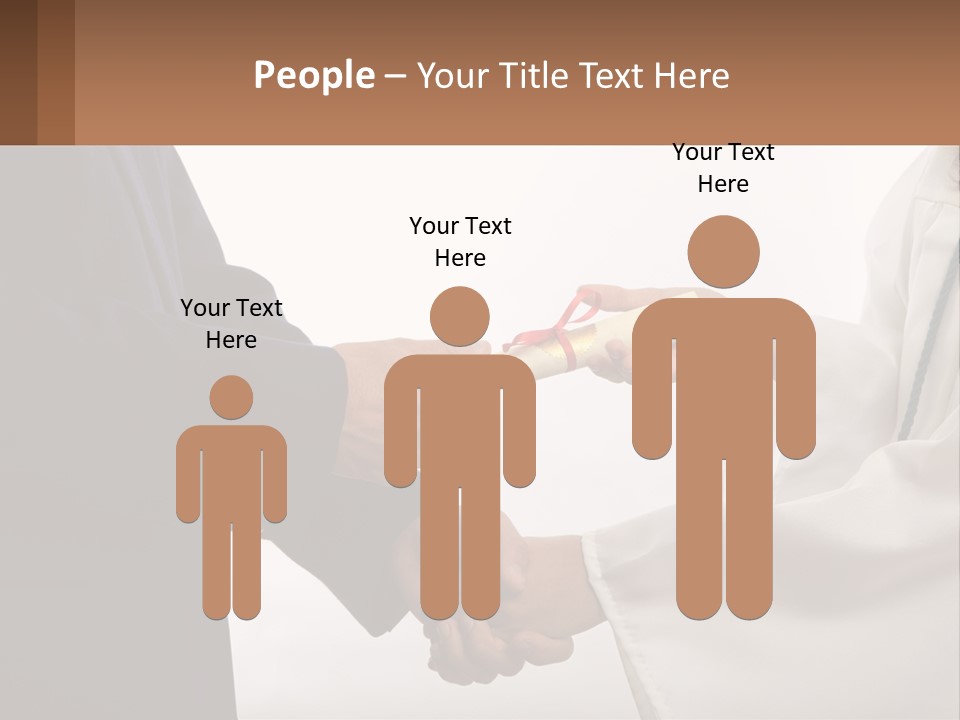 A Man And A Woman Exchanging A Diploma PowerPoint Template