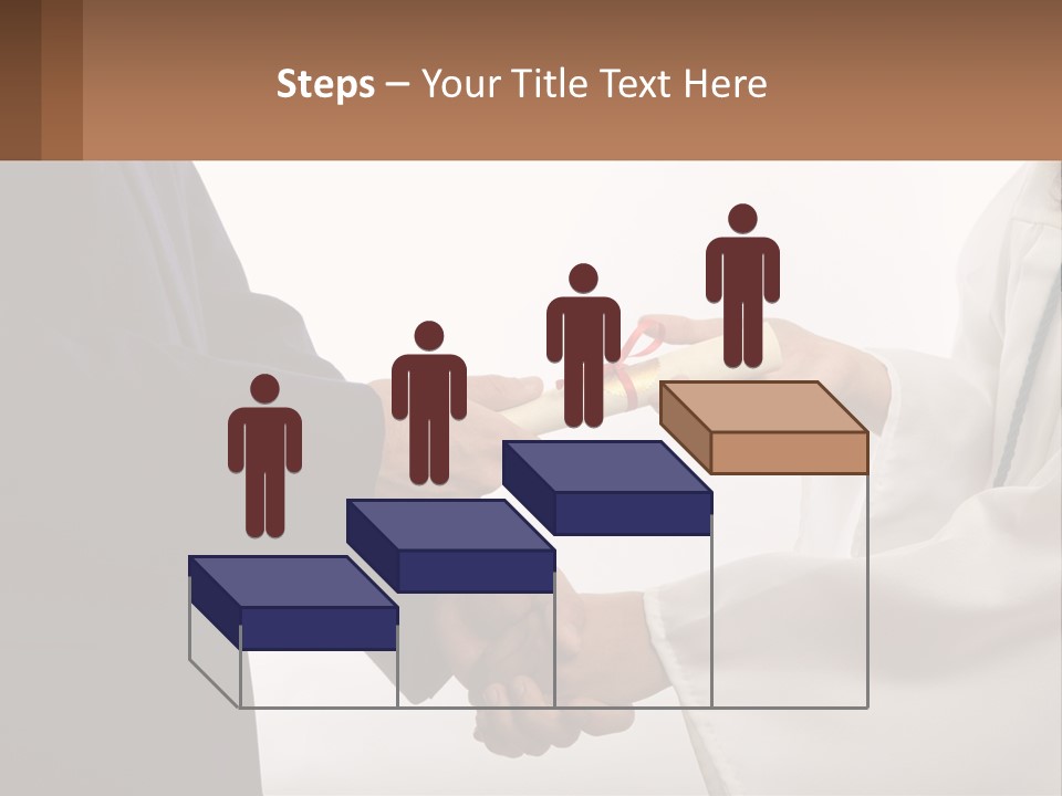 A Man And A Woman Exchanging A Diploma PowerPoint Template