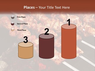 A Bunch Of Meat On A Grill With Tongs PowerPoint Template