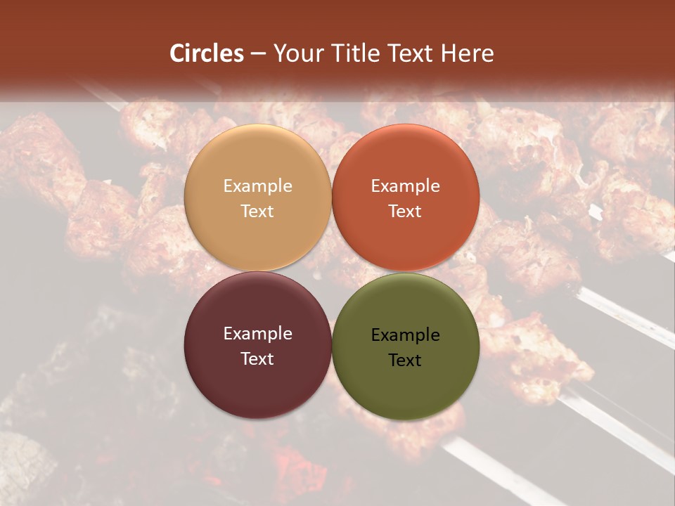 A Bunch Of Meat On A Grill With Tongs PowerPoint Template
