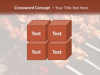 A Bunch Of Meat On A Grill With Tongs PowerPoint Template