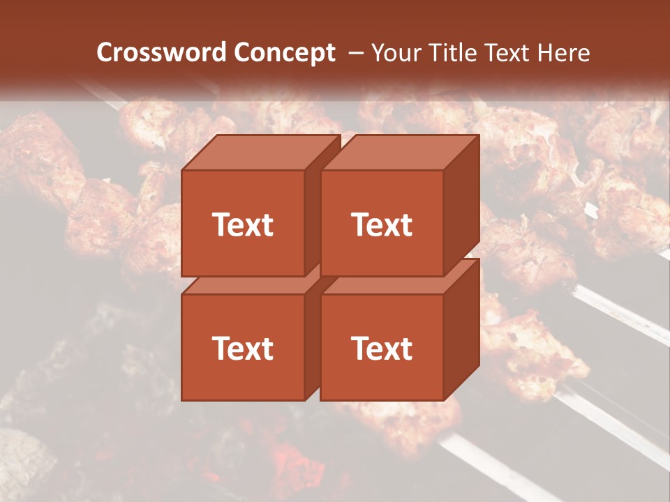 A Bunch Of Meat On A Grill With Tongs PowerPoint Template
