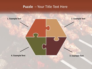 A Bunch Of Meat On A Grill With Tongs PowerPoint Template