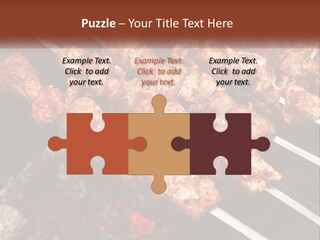 A Bunch Of Meat On A Grill With Tongs PowerPoint Template