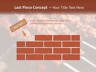 A Bunch Of Meat On A Grill With Tongs PowerPoint Template
