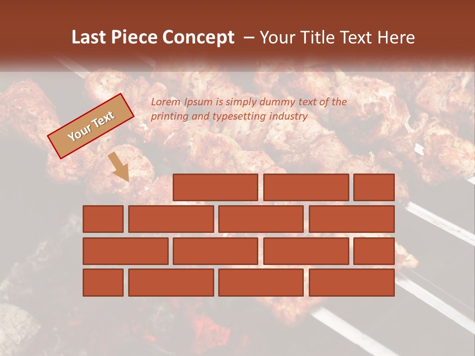 A Bunch Of Meat On A Grill With Tongs PowerPoint Template