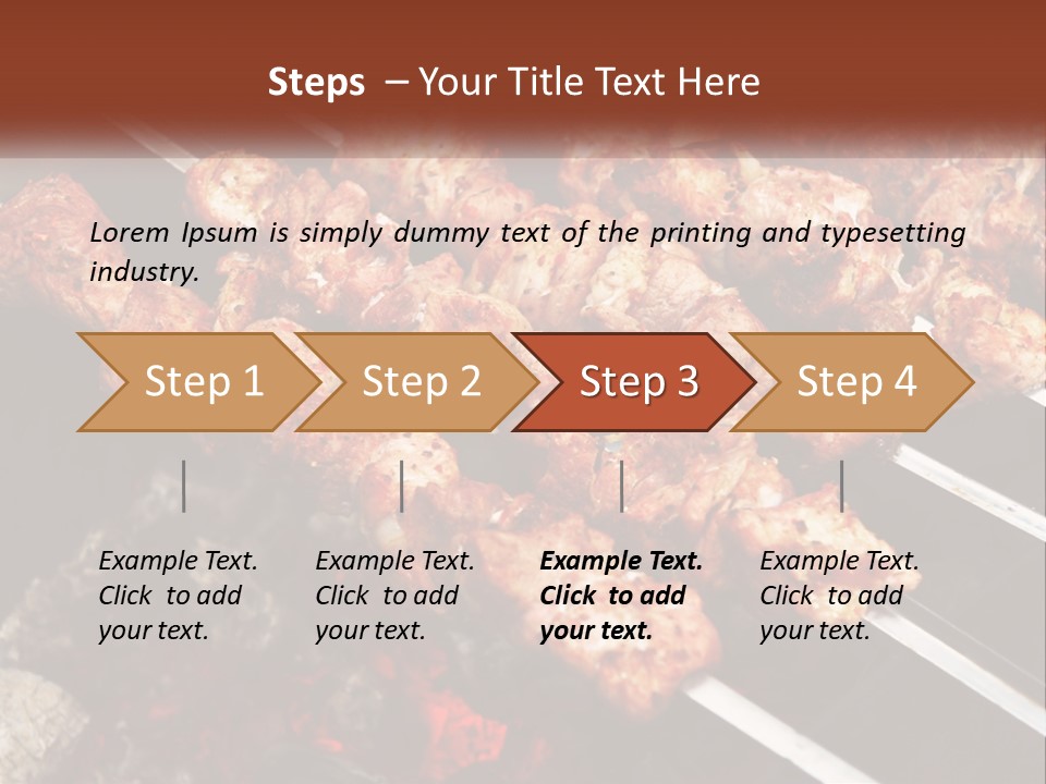 A Bunch Of Meat On A Grill With Tongs PowerPoint Template