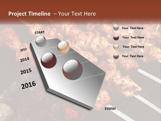 A Bunch Of Meat On A Grill With Tongs PowerPoint Template