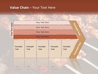 A Bunch Of Meat On A Grill With Tongs PowerPoint Template