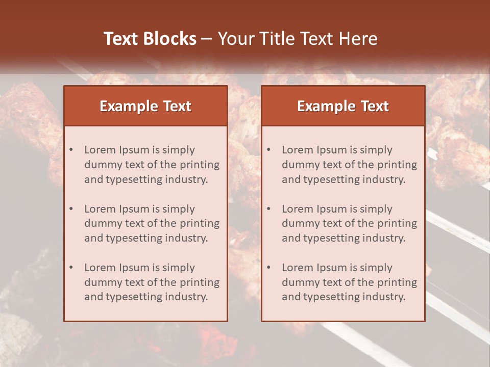 A Bunch Of Meat On A Grill With Tongs PowerPoint Template