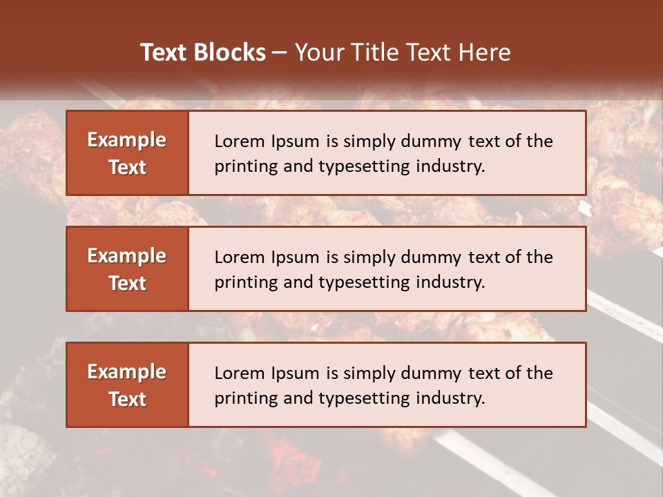 A Bunch Of Meat On A Grill With Tongs PowerPoint Template